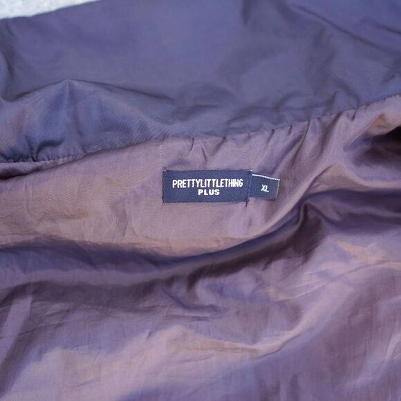 PLT Plus Cropped Puffer Vest XL Brown Utility Gorpcore Quilted Zip Front - Picture 15 of 16